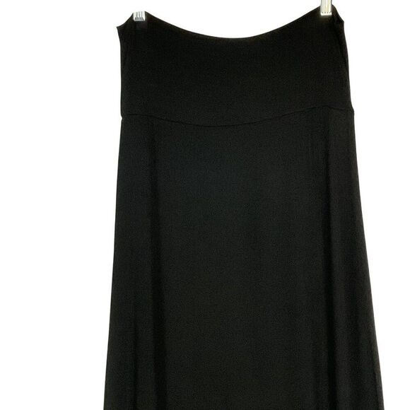 Popana Black Maxi Skirt, size large, 95% rayon, 5% spandex, 5.5" drop waist - Picture 4 of 10